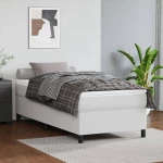 Πλαίσιο Κρεβατιού Boxspring Λευκό 100x200 εκ. Συνθετικό Δέρμα Λευκό 3121030