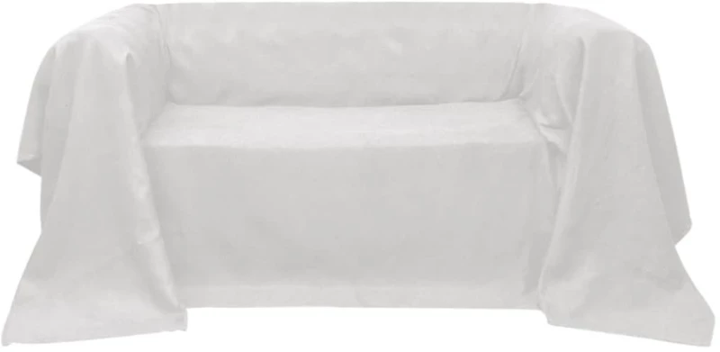 Κάλυμμα Καναπέ Κρεμ 140 x 210 εκ. από Micro-suede Κρεμ 130889