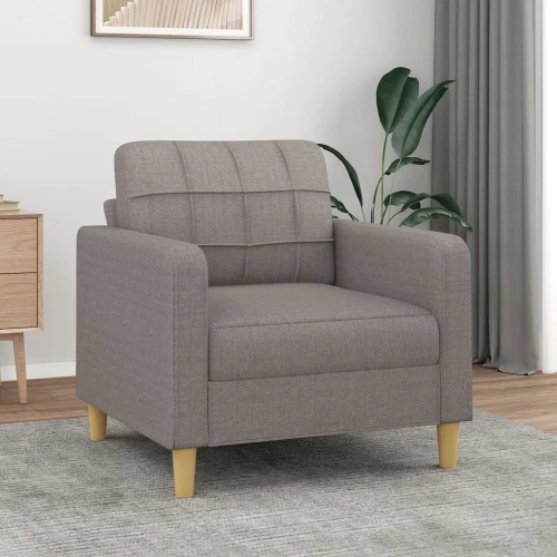 Πολυθρόνα Taupe 60 εκ. Υφασμάτινη μπεζ-γκρι 359082