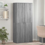 Παπουτσοθήκη Γκρι Sonoma 80x39x178 εκ. από Επεξεργασμένο Ξύλο Γκρι 3276677