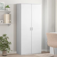 Παπουτσοθήκη Λευκή 80 x 39 x 178 εκ. από Μοριοσανίδα Λευκό 3276672