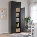 Αρχειοθήκη Μαύρη 90 x 40 x 240 εκ. από Ατσάλι Μαύρο 3188327