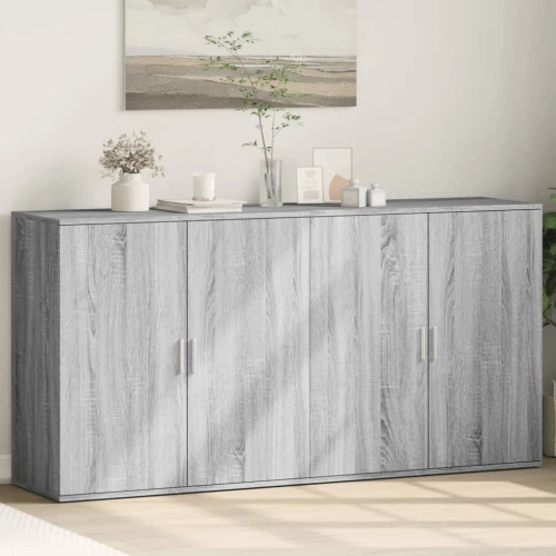 Ντουλάπια 2Τεμ. Γκρι Sonoma 79x38x80 εκ. από Επεξεργασμένο Ξύλο Γκρι 3276607