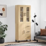 Ντουλάπι Sonoma δρυς 69,5 x 34 x 180 εκ. από Επεξεργασμένο Ξύλο Καφέ 3198492