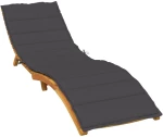 Μαξιλάρι Ξαπλώστρας Ανθρακί Μελανζέ 200x60x4 εκ. από Ύφασμα Ανθρακί 4002508