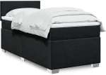 Κρεβάτι Boxspring με Στρώμα Μαύρο 90x190 εκ.Υφασμάτινο Μαύρο 3285738