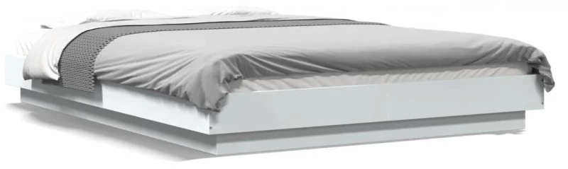 Πλαίσιο Κρεβατιού με Φώτα LED Λευκό 120x200 εκ.Επεξ. Ξύλο Λευκό 3281105