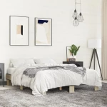 Πλαίσιο Κρεβατιού Sonoma Δρυς 150x200 εκ. Επεξ. Ξύλο & Μέταλλο Καφέ 3280233