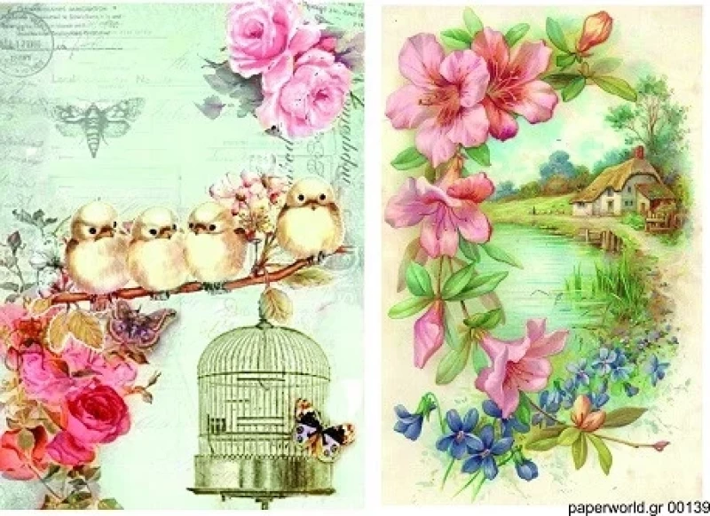 Χαρτί DECOUPAGE A3 PAPERWORLD 0139