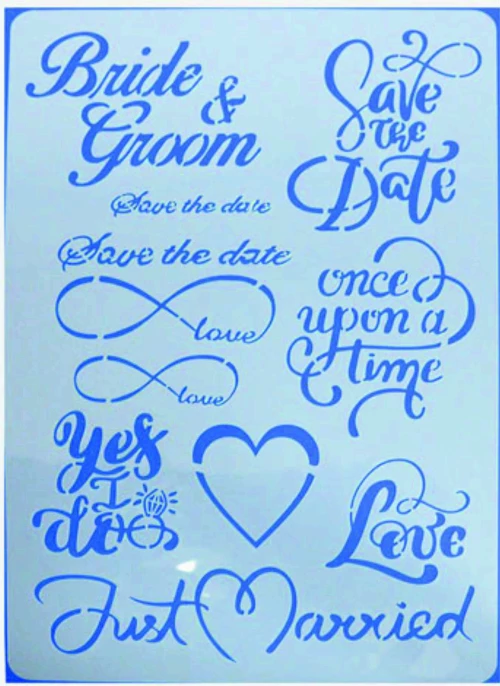 Στένσιλ Α4 BRIDE & GROOM 05150716