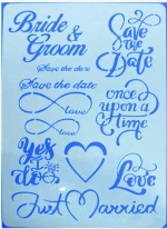 Στένσιλ Α4 BRIDE & GROOM 05150716