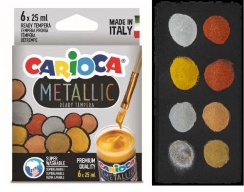 Τέμπερες CARIOCA METALLIC 6x25ml