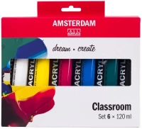 Ακρυλικά χρώματα AMSTERDAM Classroom 6x120ml