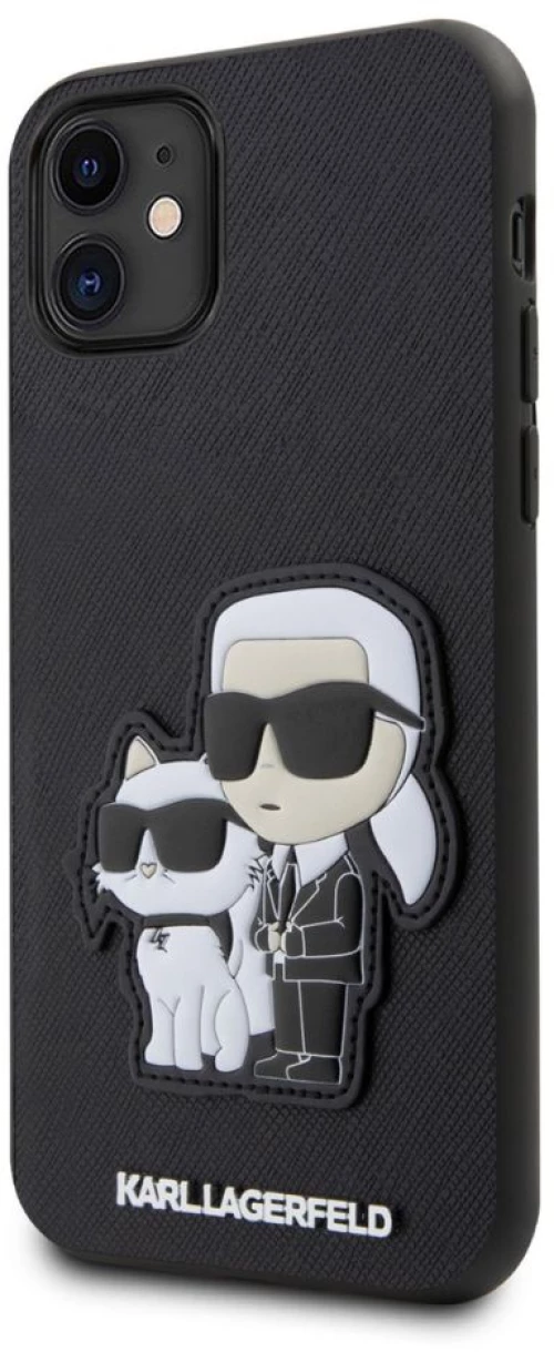 Karl Lagerfeld Θήκη PU Saffiano Karl and Choupette NFT iPhone 11 Black
