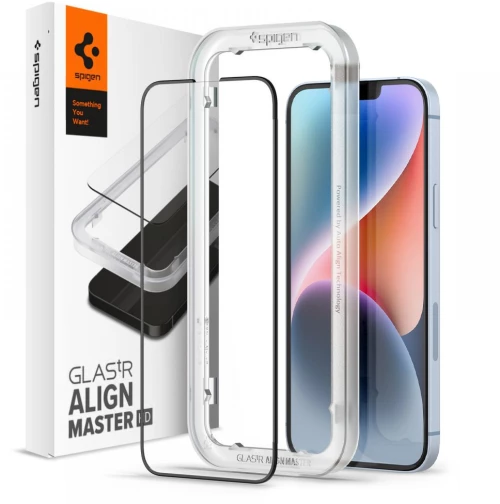 Spigen Alm Glass FC iPhone 13 / 13 Pro / 14 Black