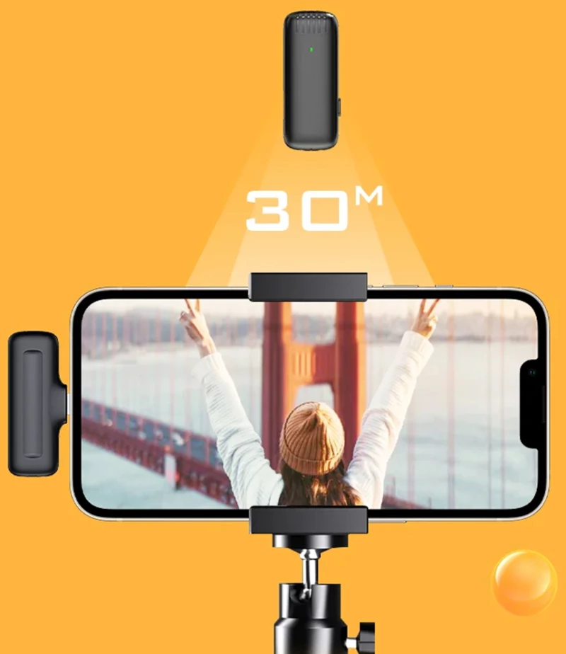 Techsuit Σετ Ασύρματα Μικρόφωνα Lavalier Wireless (LW4) Πολλαπλών Κατευθύνσεων με Βύσμα Type-C και Noise Reduction Black
