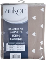 Σιδερόπανο 100% Βαμβακερό Με Κορδόνι 130x55cm Σχέδιο Καρδιές