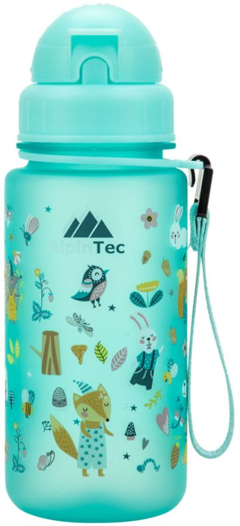 Παγούρι AlpinTec Kids 400ml Θαλασσί με Καλαμάκι - Forest Friends
