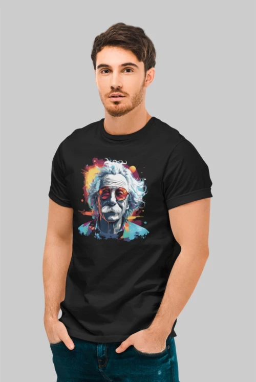 Albert Einstein T-shirt - BLACK