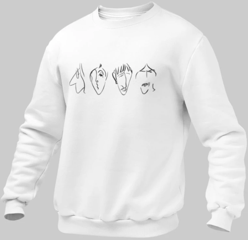 Beatles Caricature Παιδικό Φούτερ - BLACK