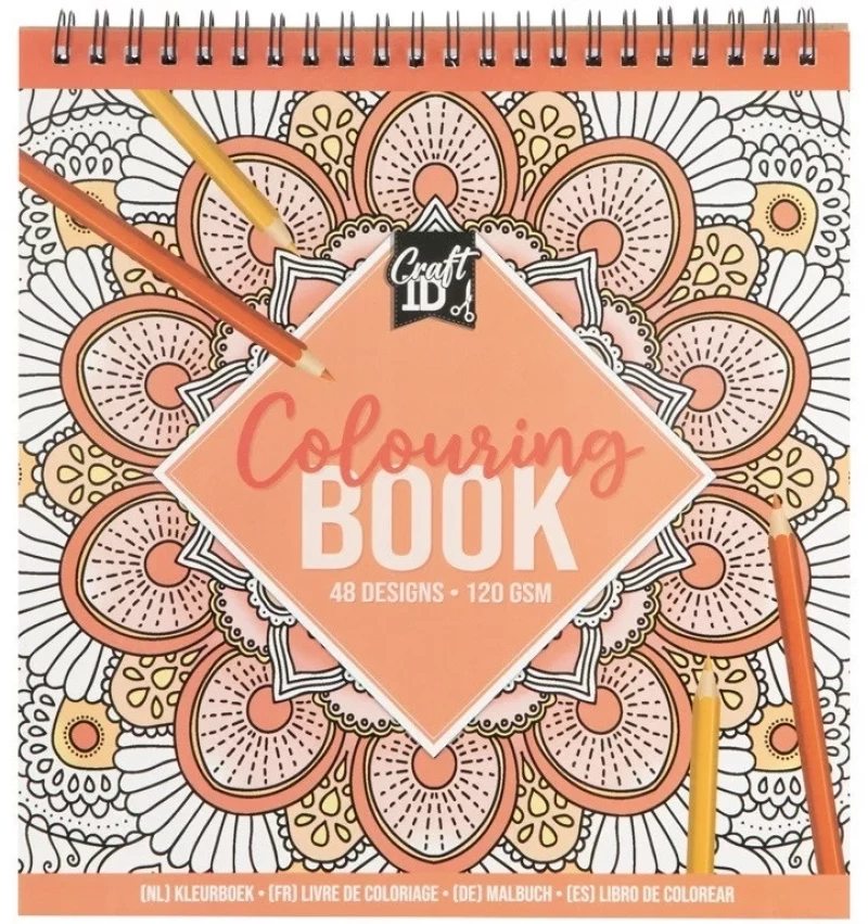 COLOURING BOOK CRAFT SENSATIONS 21x20cm ORANGE