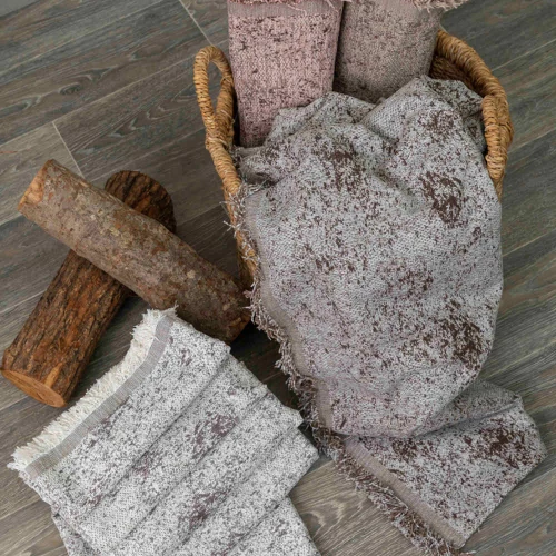 Ριχτάρι Τριθέσιο Σενίλ (180x300) Trace Ροζέ Borea