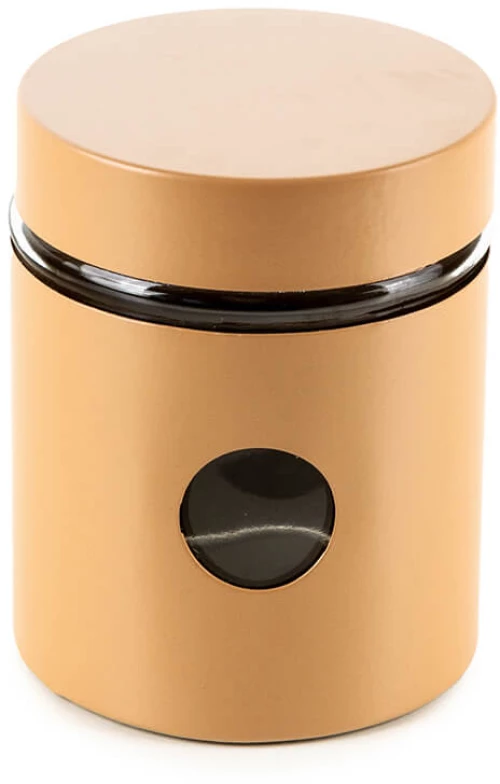 Muhler MR-1403BES Βάζο Ζάχαρη / Καφέ / Τσάι με Καπάκι Γυάλινο Μπεζ,  550ml