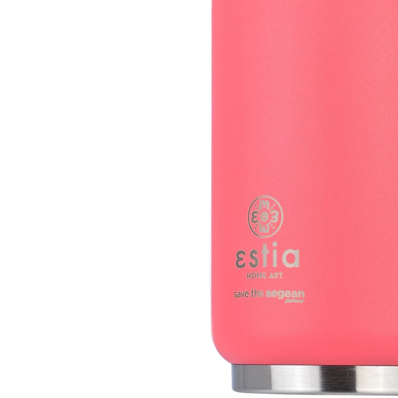 Estia 01-16692 Save the Aegean Μπουκάλι Θερμός 300ml, Fusion Coral