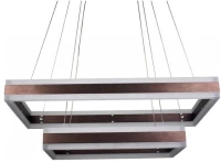 Soft Light V-TAC Τετράγωνος Πολυέλαιος με δυο Πλαίσια καφέ 115W  Dimmable Θερμό Λευκό 3988