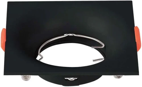 GU10-FITTING SQUARE-BLACK 88x88x40mm