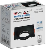 GU10-FITTING SQUARE-BLACK 88x88x40mm