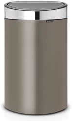 Brabantia 650529 Κάδος Απορριμμάτων Touch Bin New 40L, Platinum