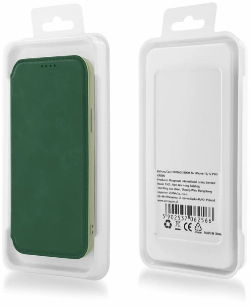 APPLE iPhone 12 / 12 Pro - ΘΗΚΗ BOOK STYLE VINTAGE ΜΑΓΝΗΤΙΚΗ ΠΡΑΣΙΝΗ