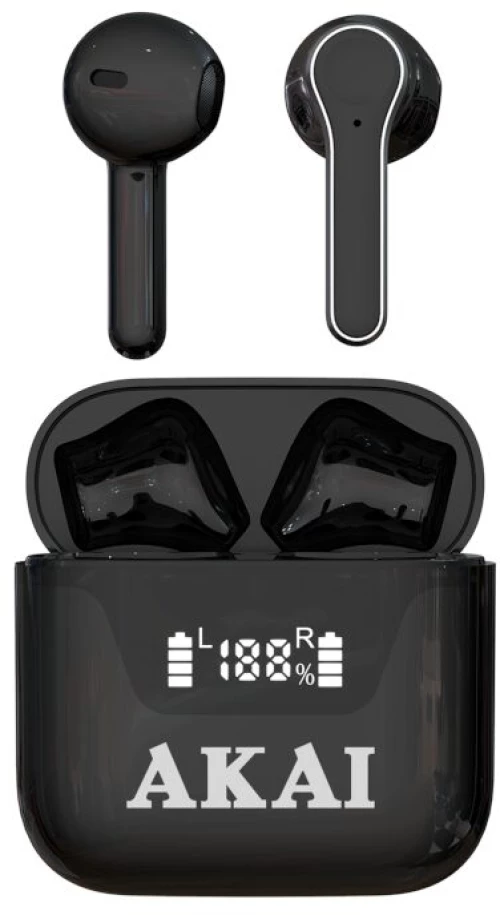 Akai BTE-J101 Μαύρα Ασύρματα Bluetooth in-ear ακουστικά
