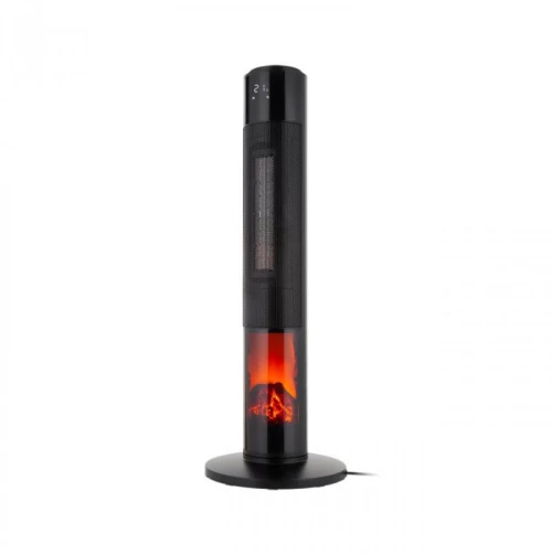 Teesa TSA8051 Θερμάστρα στήλη 2000W με δείκτη θερμοκρασίας τηλεχειριστήριο και απομίμηση τζακιού