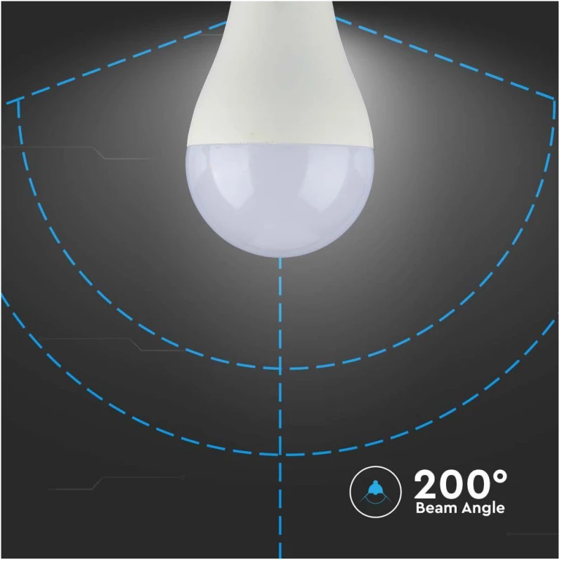 V-TAC Λαμπτήρας LED A65 E27 15W 230V 200° 1521lm IP20 Ψυχρό Λευκό 214455