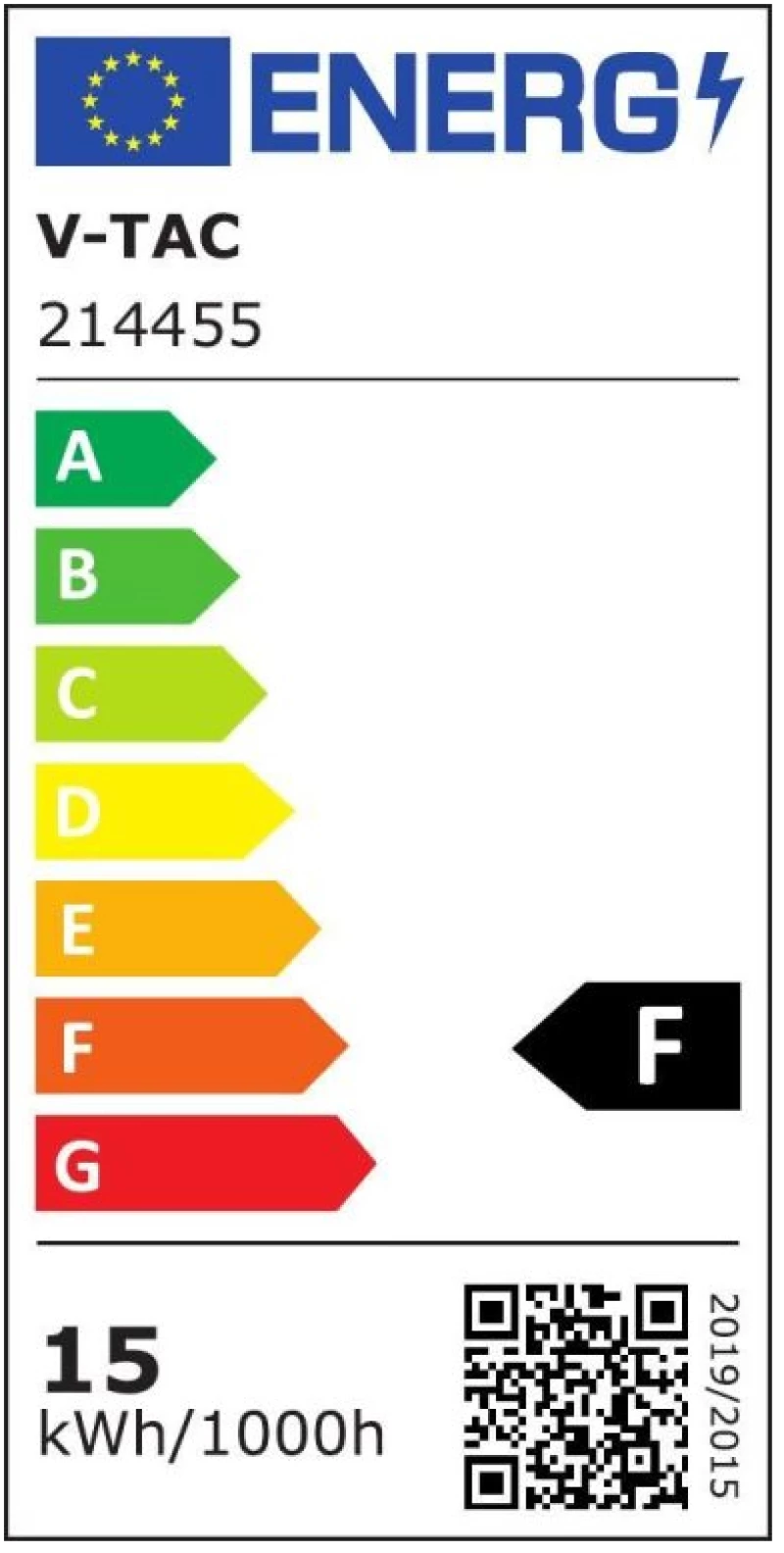 V-TAC Λαμπτήρας LED A65 E27 15W 230V 200° 1521lm IP20 Ψυχρό Λευκό 214455