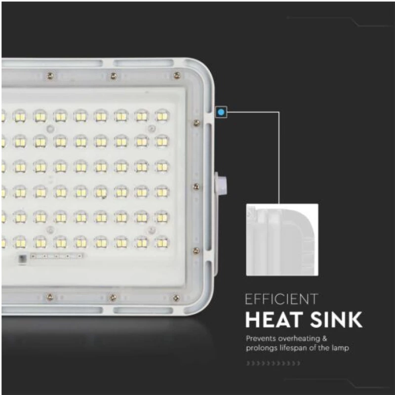 V-TAC Ηλιακός Προβολέας LED 15W Φυσικό Λευκό 4000K