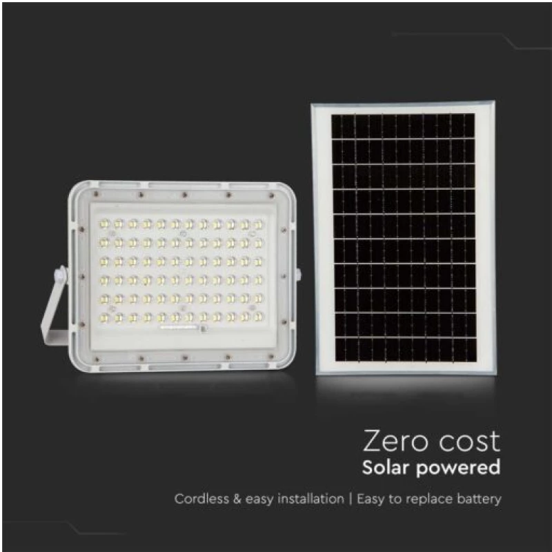 V-TAC Ηλιακός Προβολέας LED 15W Φυσικό Λευκό 4000K