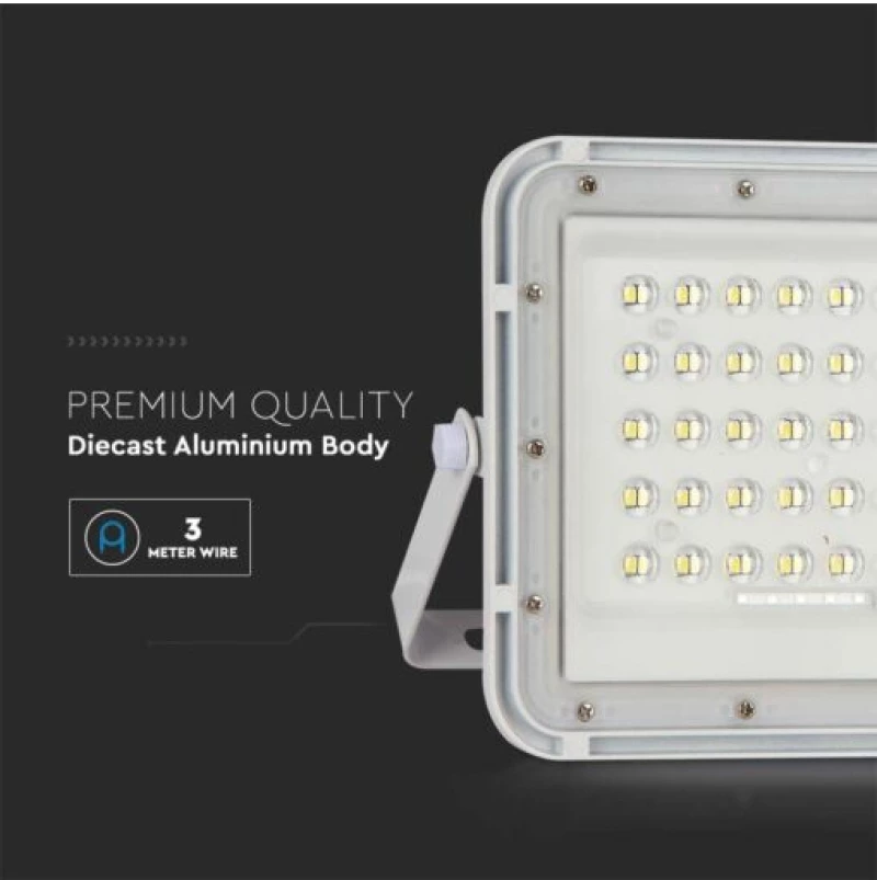 V-TAC Ηλιακός Προβολέας LED 15W Φυσικό Λευκό 4000K