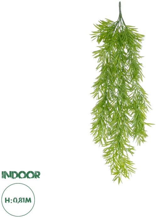 GloboStar® Artificial Garden HANGING BARLEY 20857 Τεχνητό Διακοσμητικό Κρεμαστό Φυτό Κριθάρι Μ26 x Π15 x Υ81cm
