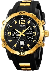 Ψηφιακό/αναλογικό ρολόι χειρός – Skmei - 2102 - Gold/Black