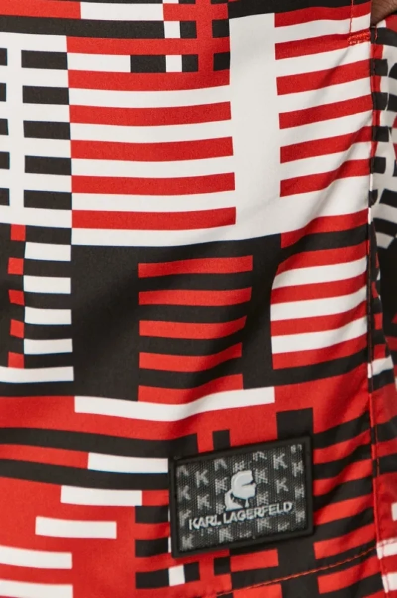 Karl Lagerfeld - Ανδρικό Μαγιό Σορτς KL20MBM11-RED Κόκκινο