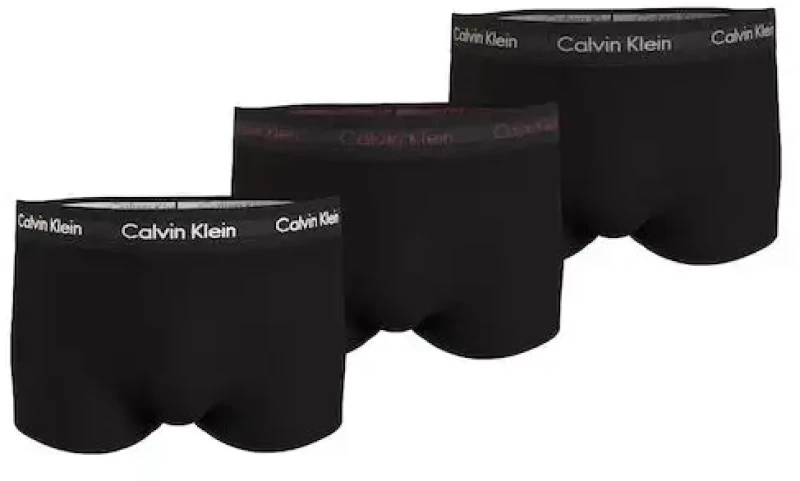 Calvin Klein - Ανδρικά Μποξεράκια Low Rise Trunk 3Pack 0000U2664G-H55 Μαύρο
