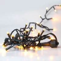200 Led λαμπάκια IP44 με πράσινο επεκτεινόμενο καλώδιο και θερμό λευκό φως 10μ