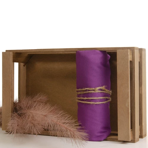 Madonna σεντόνι βαμβακερό μονόχρωμο με λάστιχο σε μωβ σκούρο χρώμα 180x205 συν 32 εκ