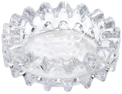 Σταχτοδοχείο στρογγυλό γυάλινο 16x5 εκ