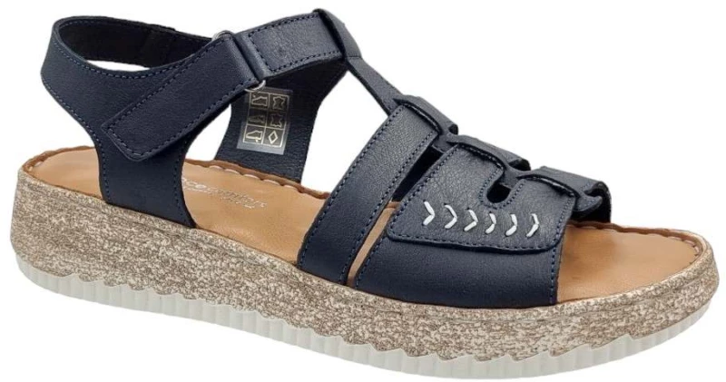 Pace Comfort 26102 All Navy Δερμάτινα Γυναικεία Πέδιλα
