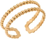 Δαχτυλίδι Senza Gold Plated Steel, διπλό βεράκι με άνοιγμα