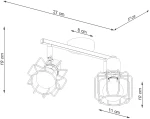 Sollux Φωτιστικό οροφής Beluci 2,ατσάλι,2xE14/40w